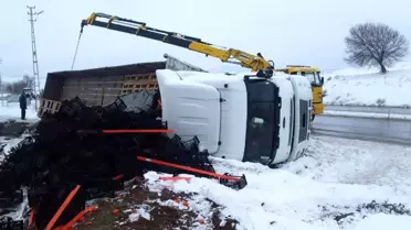 Tokat'ta kar yağışı ve buzlanma kazalara neden oldu
