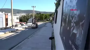 Muğla bodrum'daki sokak ve caddelerde bakım onarım çalışması