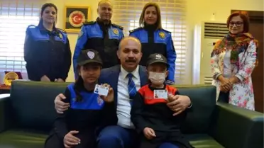 Küçük Hasan ve Hatice'nin polis olma hayali gerçekleşti