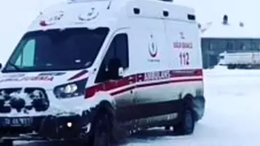 Ambulansla karlı zeminde drift! İl Sağlık Müdürlüğü soruşturma başlattı