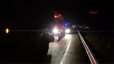 Manisa tanker tır'a arkadan çarptı: 1 yaralı