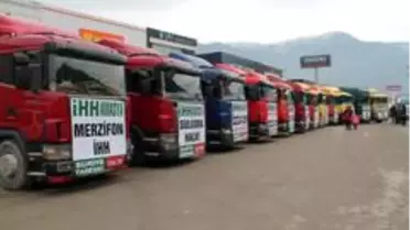 Amasya'dan İdlib'e 13 tırlık yardım