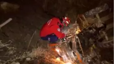 Traktörü ile şarampole yuvarlandı
