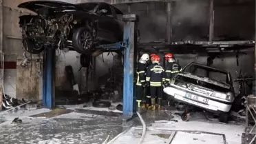 Oto tamir atölyesinde yangın: 1 yaralı