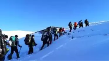 Zigana Dağı'nda -15 derecede kış eğitimi