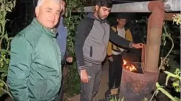 Başkan Geyikçi Finikeli çiftçilerle don nöbetinde