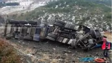 Tır sürücüsü feci şekilde can verdi