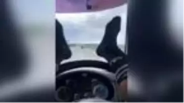 Ayaklarını direksiyona koyarak otomobil kullanan sürücüye hapis cezası