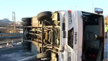 Ordu'da işçileri taşıyan midibüs devrildi: 12 yaralı