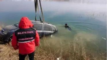 Malatya'da otomobil baraj gölüne düştü
