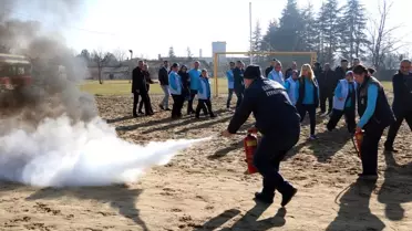 İtfaiye eğitimlere ara vermeden devam ediyor