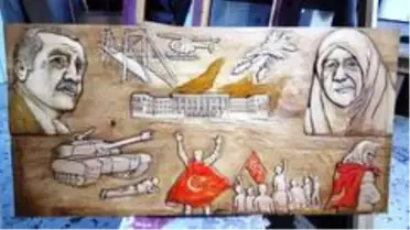 Ahşap sanatçısı Tektaş son eserini Cumhurbaşkanı Erdoğan'a yaptı