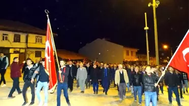 Hisarcık'ta Bahar Kalkanı Harekatına destek yürüyüşü