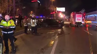 Beşiktaş'taki trafik kazasında 2 kişi yaralandı
