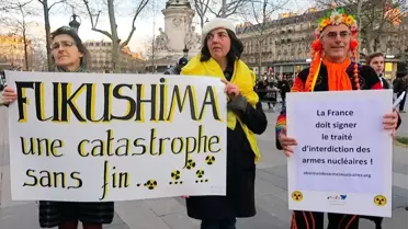 Fukuşima nükleer felaketinde hayatını kaybedenler Paris'te anıldı