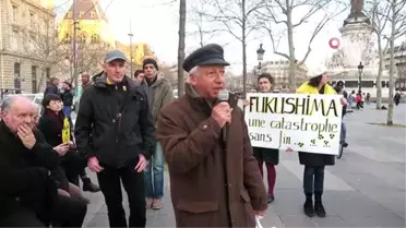 Fukuşima nükleer felaketinde hayatını kaybedenler Paris'te anıldıNükleer karşıtı gruptan gösteri