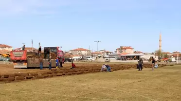 Kulu'da şehir stadyumu yıkıldı