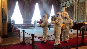 Beylerbeyi Sarayı'nda korona virüs önlemi