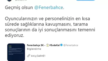 Başakşehir'den Fenerbahçe'ye geçmiş olsun mesajı