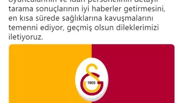 Galatasaray'dan Fenerbahçe'ye geçmiş olsun mesajı