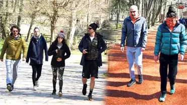 Berrak Tüzünataç ve Birkan Sokullu, Belgrad Ormanı'nda karşılaşınca...
