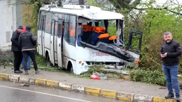 İşçi servisi kaza yaptı: 1 ölü, 7 yaralı
