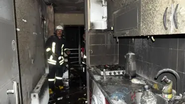 Burdur'da öğrenci evinde çıkan yangın korkuttu