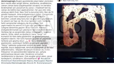 Demet Sağıroğlu'dan koronavirüs açıklaması