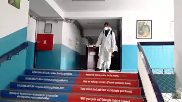 Okullarda dezenfekte çalışması sürdürülüyor