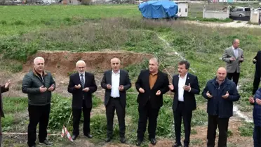 Yenişehir'de caminin temel kazımı başladı