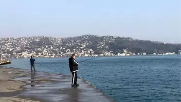 Tarabya Sahili'nde yasağı çiğneyip balık tuttular