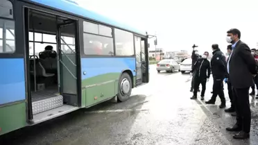 Başkan Kocaman kontrol noktasında moral verdi