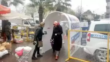 Kocaeli'de pazar alışverişine gelenler için 'dezenfektan tüneli' kuruldu