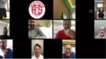 Antalyaspor'da telekonferanslı antrenmanı bu kez yöneticiler yaptı