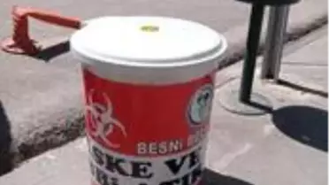 Eldiven ve maskeler için atık kutuları yerleştirildi