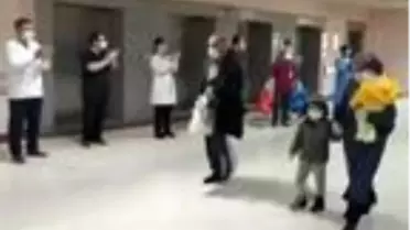 Çocuklarıyla taburcu olan aileler, alkışlarla uğurlandı