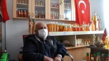 Eşinden habersiz biriktirdiği 3 bin şişe kolonyaya gözü gibi bakıyor