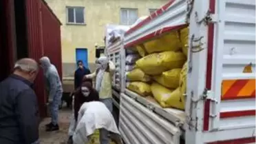 Karantinaya alınan mahalledeki süt üreticilerinin yem ihtiyacı karşılandı