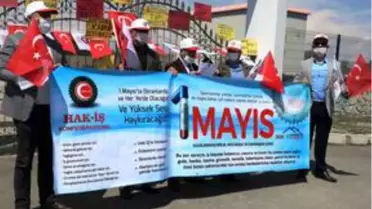 Hak-İş'ten, Erzurum, Ağrı, Erzincan ve Kars'ta 1 Mayıs açıklaması