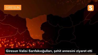 Giresun Valisi Sarıfakıoğulları, şehit annesini ziyaret etti