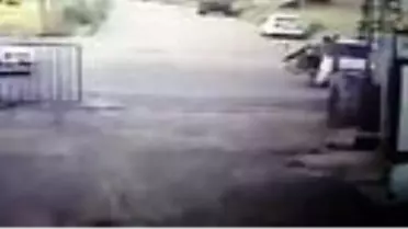 Adıyaman'da, motosikletlinin öldüğü kaza güvenlik kamerasında