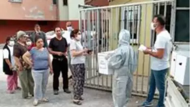 Karantina bölgesinde 213 eve gıda kolisi desteği