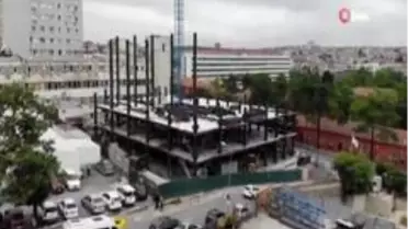 Depremde hasar gören İstanbul Tıp Fakültesi'nde yerinde dönüşüm devam ediyor