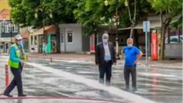 Kütahya'nın cadde ve sokakları dezenfekte edildi