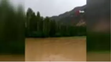 Erzurum'a ilk kez ekilen lavanta tarlaları sel suları altında kaldı