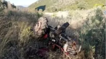 Seydikemer'de traktör devrildi: 1 ölü, 1 yaralı
