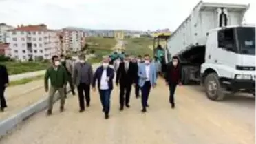 Başkan Aşgın KKS'de yol yapım çalışmalarını inceledi