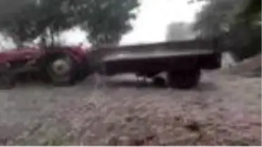 Dolu ve sağanak ekili alanlara zarar verdi