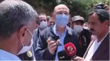 Felaket bölgesine giden Bakan Soylu, kameralar önünde Cumhurbaşkanı Erdoğan'ı aradı