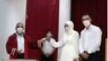 Genç çiftin nikahını Başkan Akyol kıydı